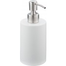 Relaxdays zeeppompje badkamer - navulbaar - zeepdispenser - 180 ml - rond - pompje - wc - wit